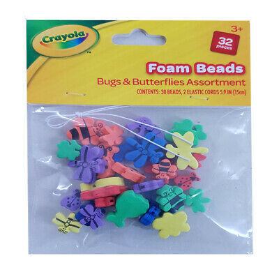 Crayola Foam Beads Bugs & Butterflies RRP 1 CLEARANCE XL 99p